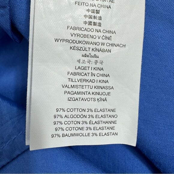 Michael Michael Kors Polkadot Crop Chino Pants Blue White 10 Cotton Twill - Picture 12 of 15